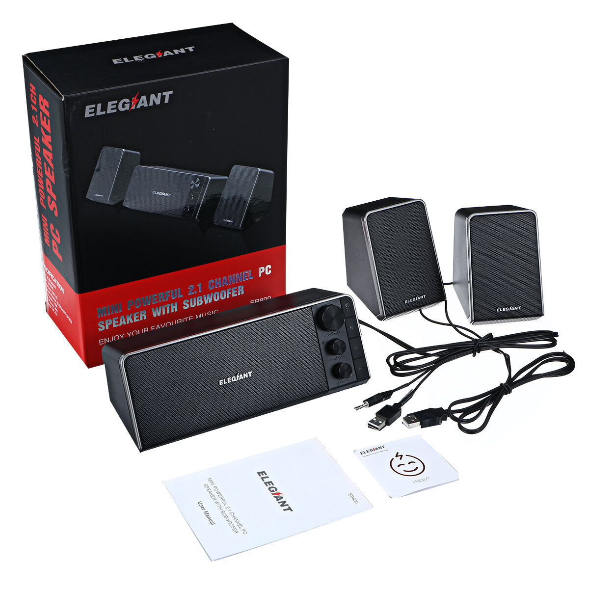 Computer Speakers Mini Powerful 2.1 channel PC Bluetooth 5.0 Speaker with Subwoofer