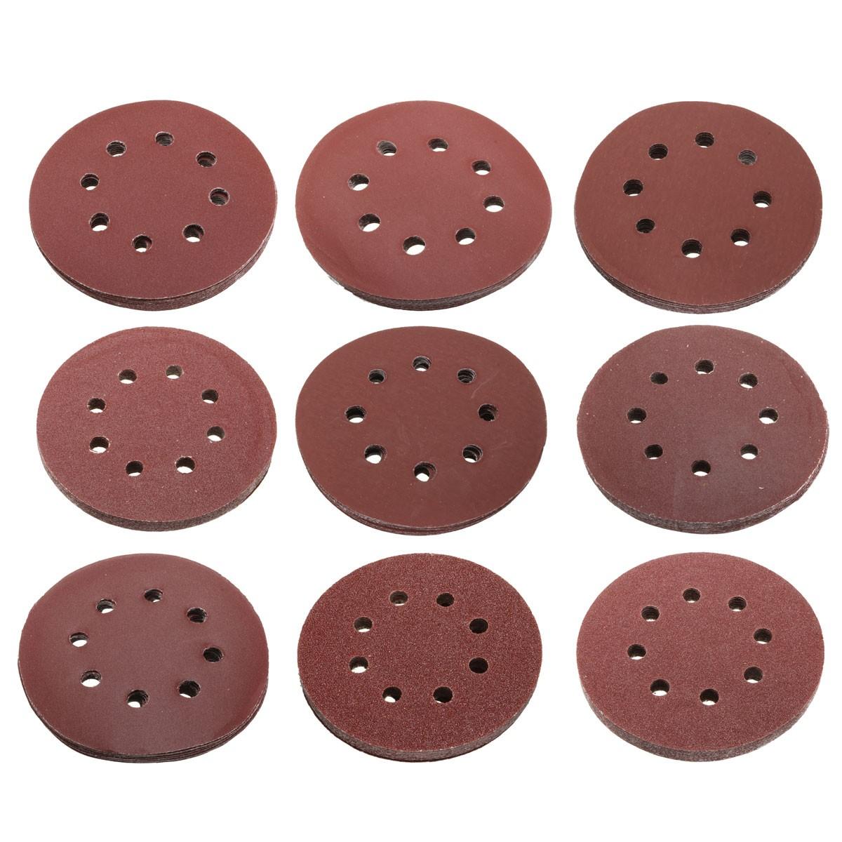 10pcs 8 Holes Abrasive Sand Discs Sanding Paper 60-2000 Grit SandPaper