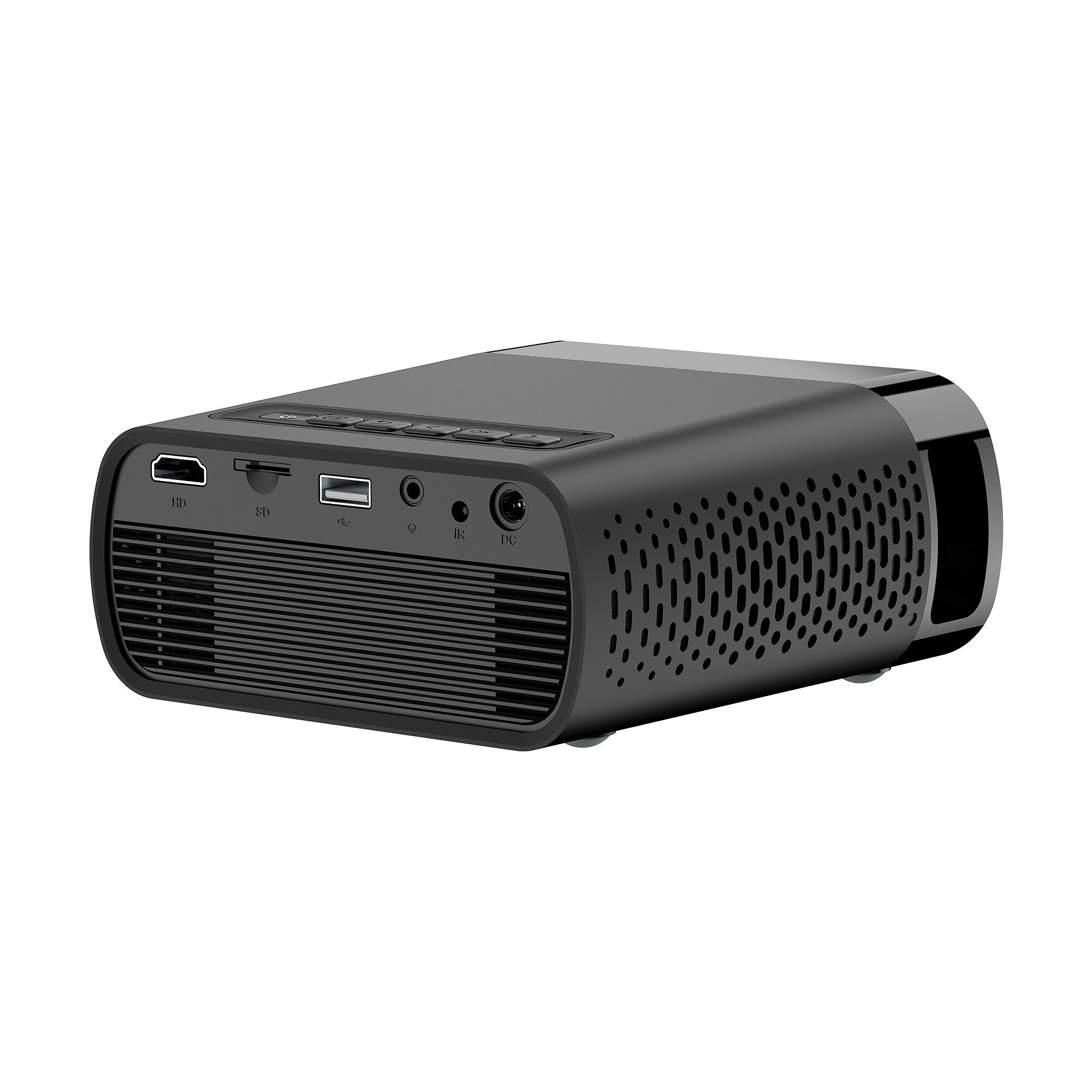 Mini LED Projector 1800Lumens 2000:1 Contrast Ratio 4K 1080P Supported EU Plug Outdoor Movie Home Theater