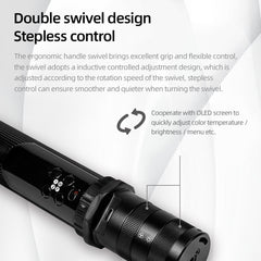 Master Handheld Colorful Full Color Lce Stick LED Video Light OLED Display with 2200mAh Built-in Battery