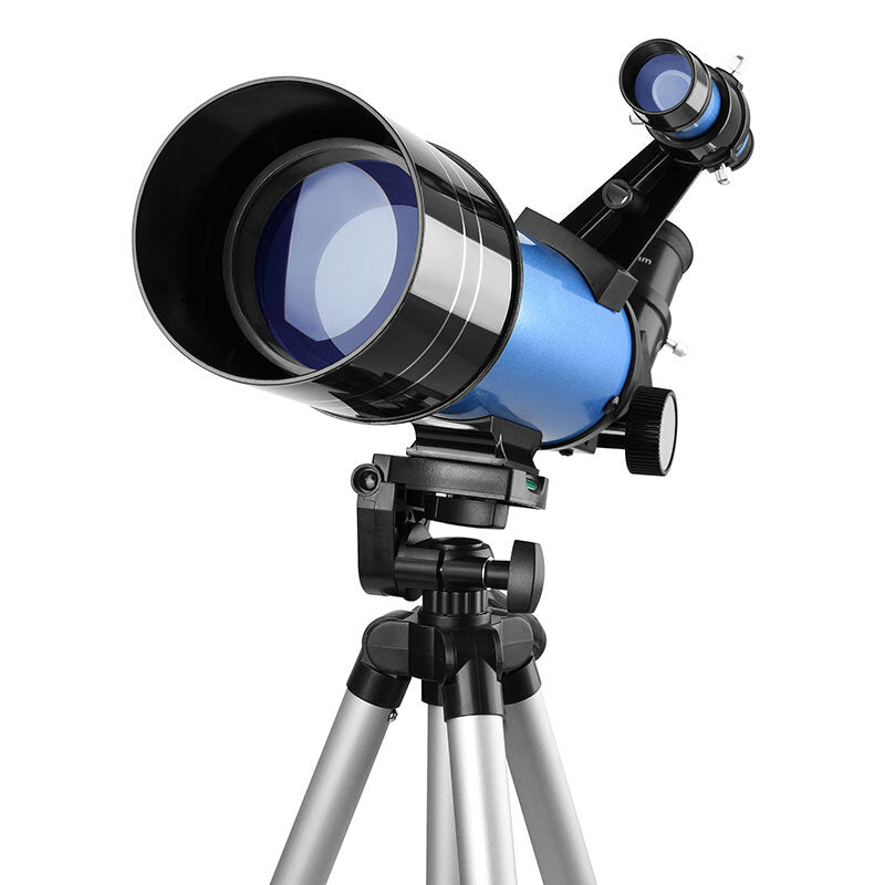 66X HD Astronomical Telescope 70MM Refractor Telescope Erecting Eyepiece 3X Barlow Lens Finderscope with Tripod Phone Adapter