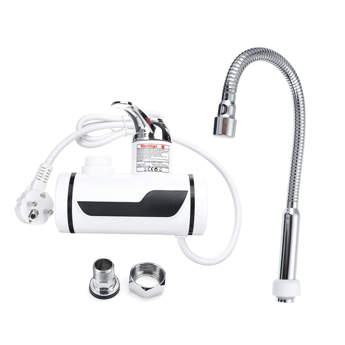220V 3000W Instant Water Heater Electric Faucet Stainless Steel Shell Tube