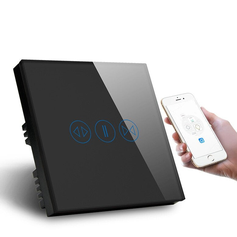 Smart Wi-Fi Touch curtain Switch Compatible with Amazon Alexa and Google Assistant 110-240V 2.4 GHz