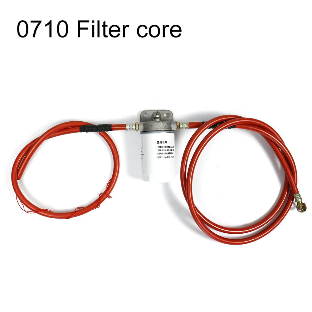 12V Fuel Filter with 2pcs Petrol Pipe Hose Fuel Lines Replacement Fuel Tank