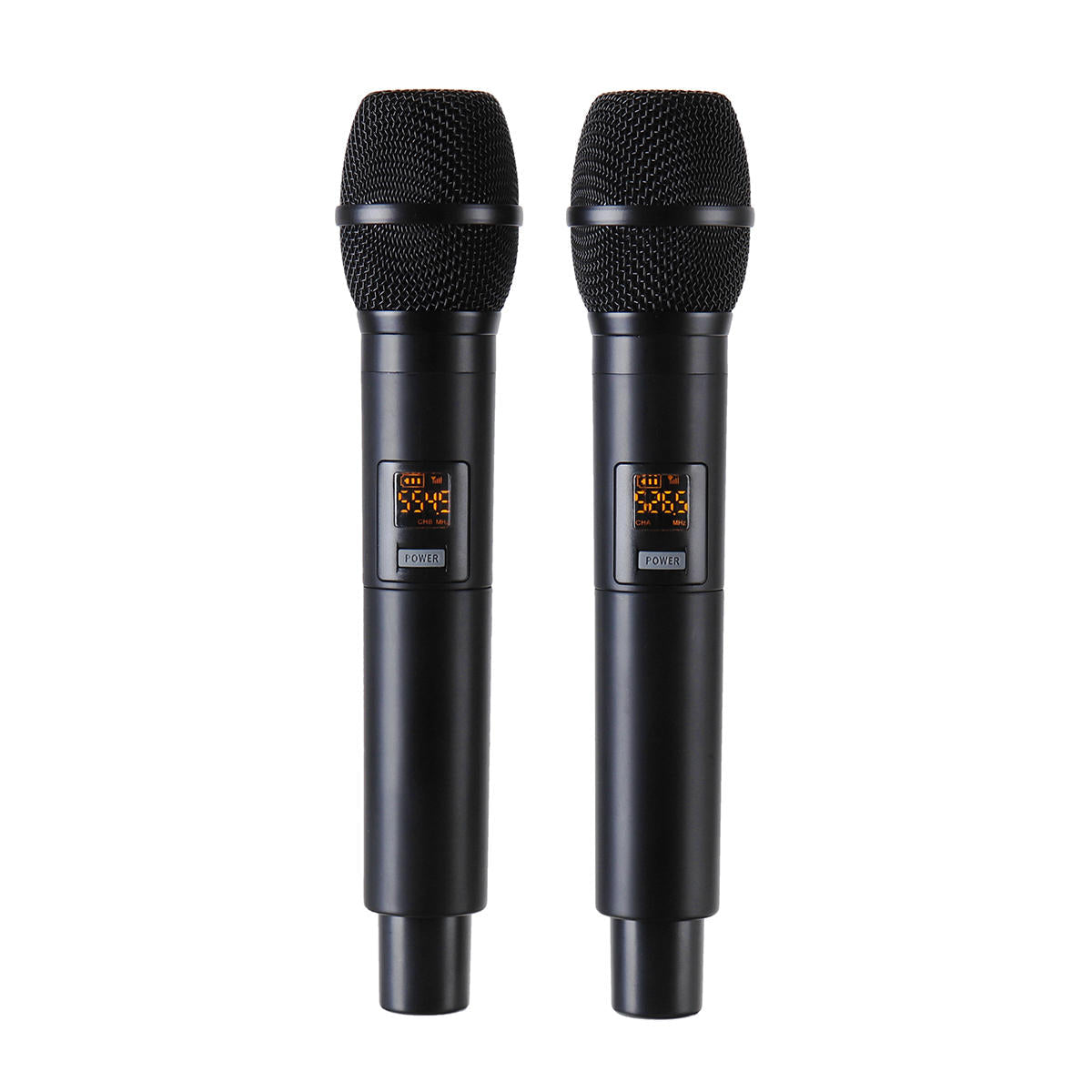 UHF Wireless Microphone System Handheld LED Mic with Receiver