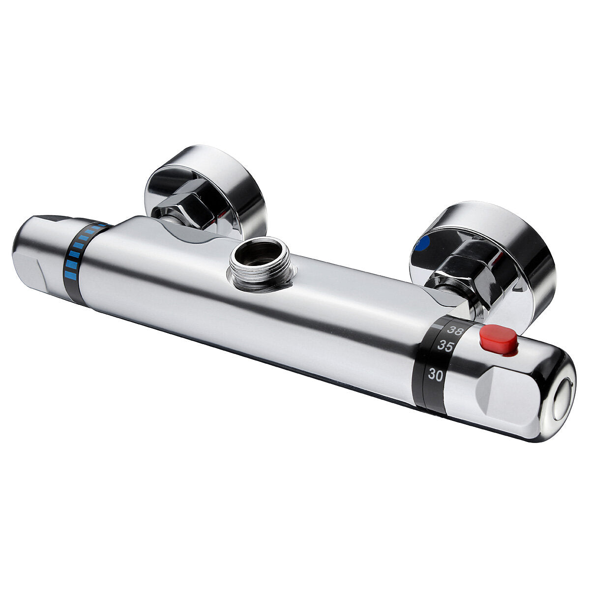 Bathroom Wall-mount Brass Thermostatic Shower Valve Bath Mixer Shower Control Valve Bottom Faucet 3/4" Thread Connector