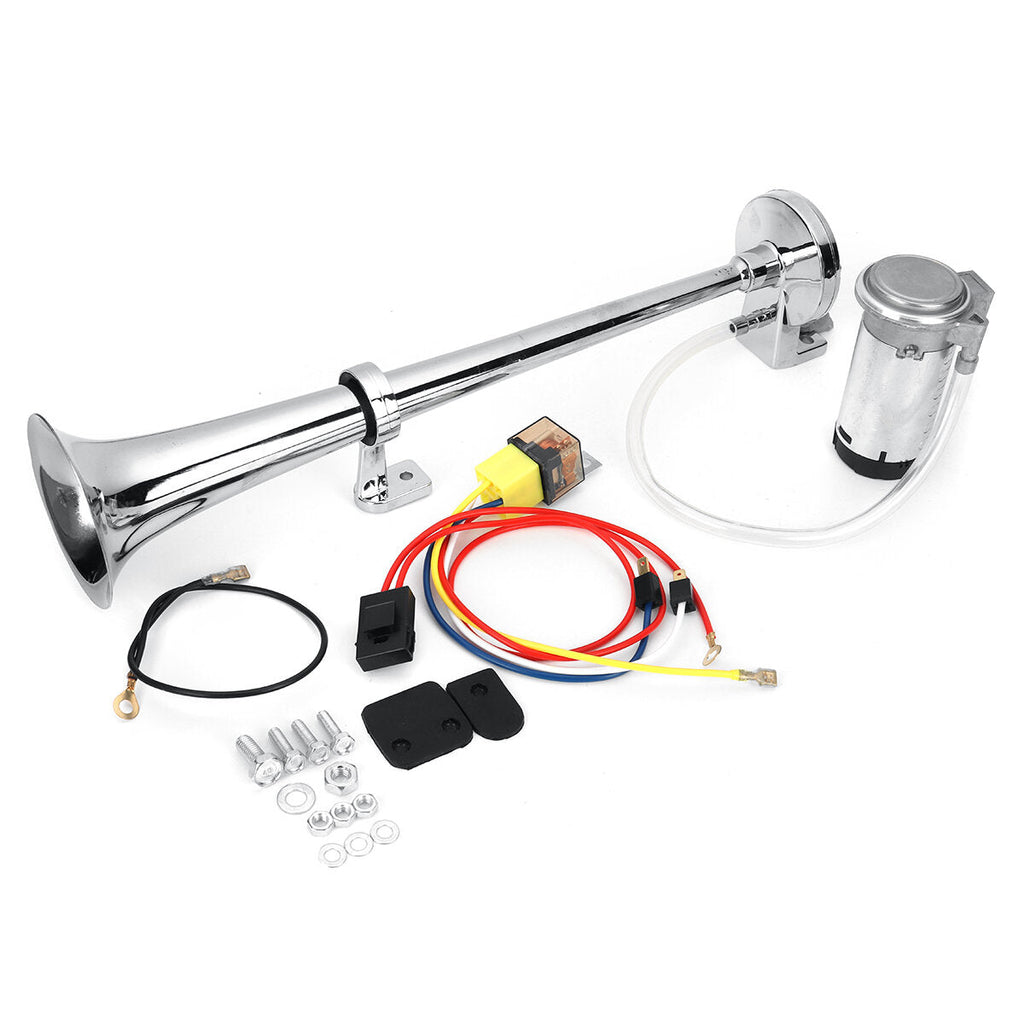 12V 150DB Single Trumpet Air Horn Compressor Kit For Car Truck Boat Van Train