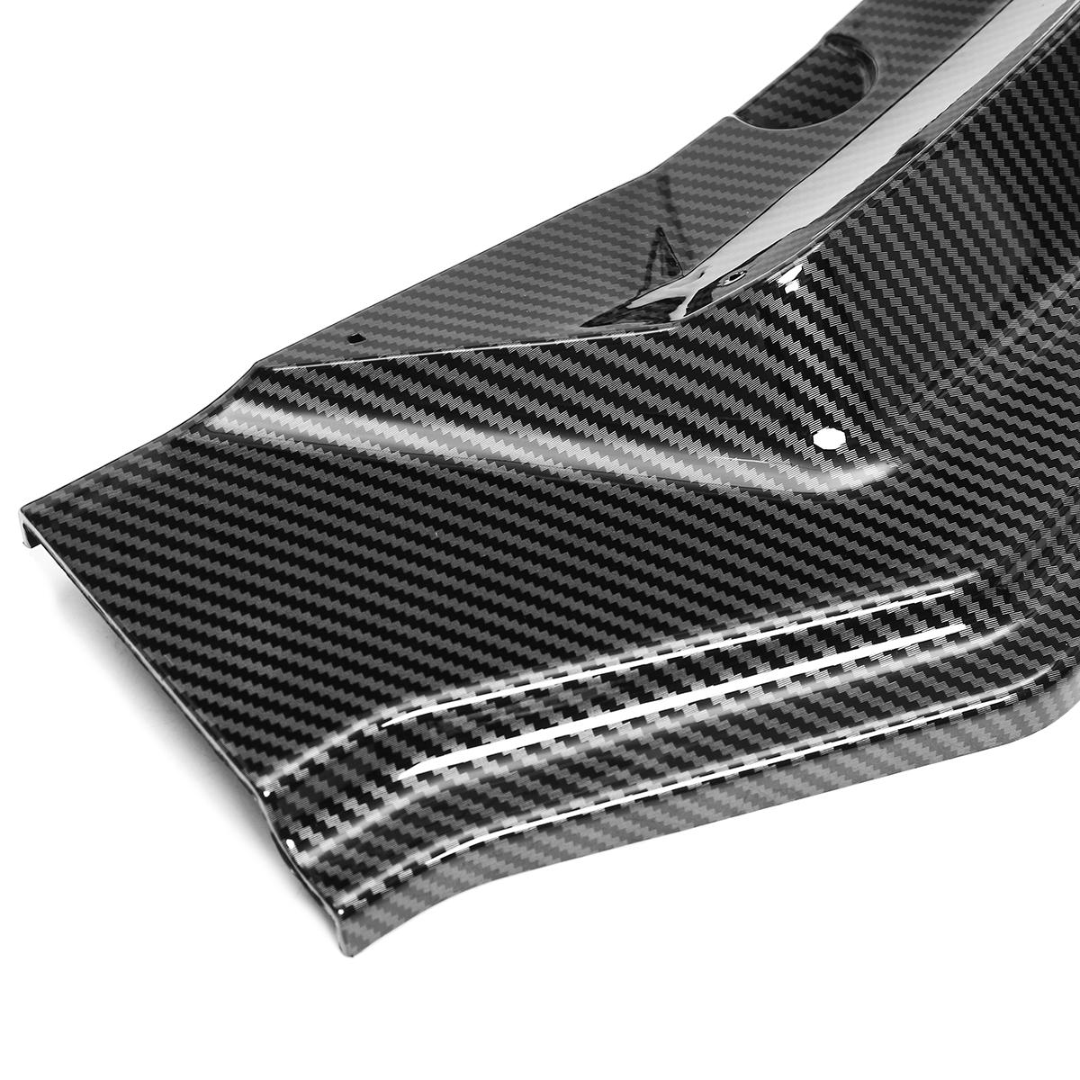 Carbon Black Front Bumper Lip Body Protector Kit Spoiler