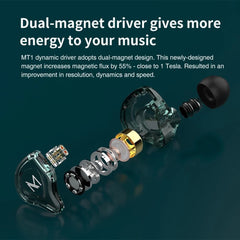 Earphone 10mm Dual Magnetic Driver Hi-Fi Sport DJ Monitor Headphone in Ear Monitor Noise Cancelling Headset with Mic