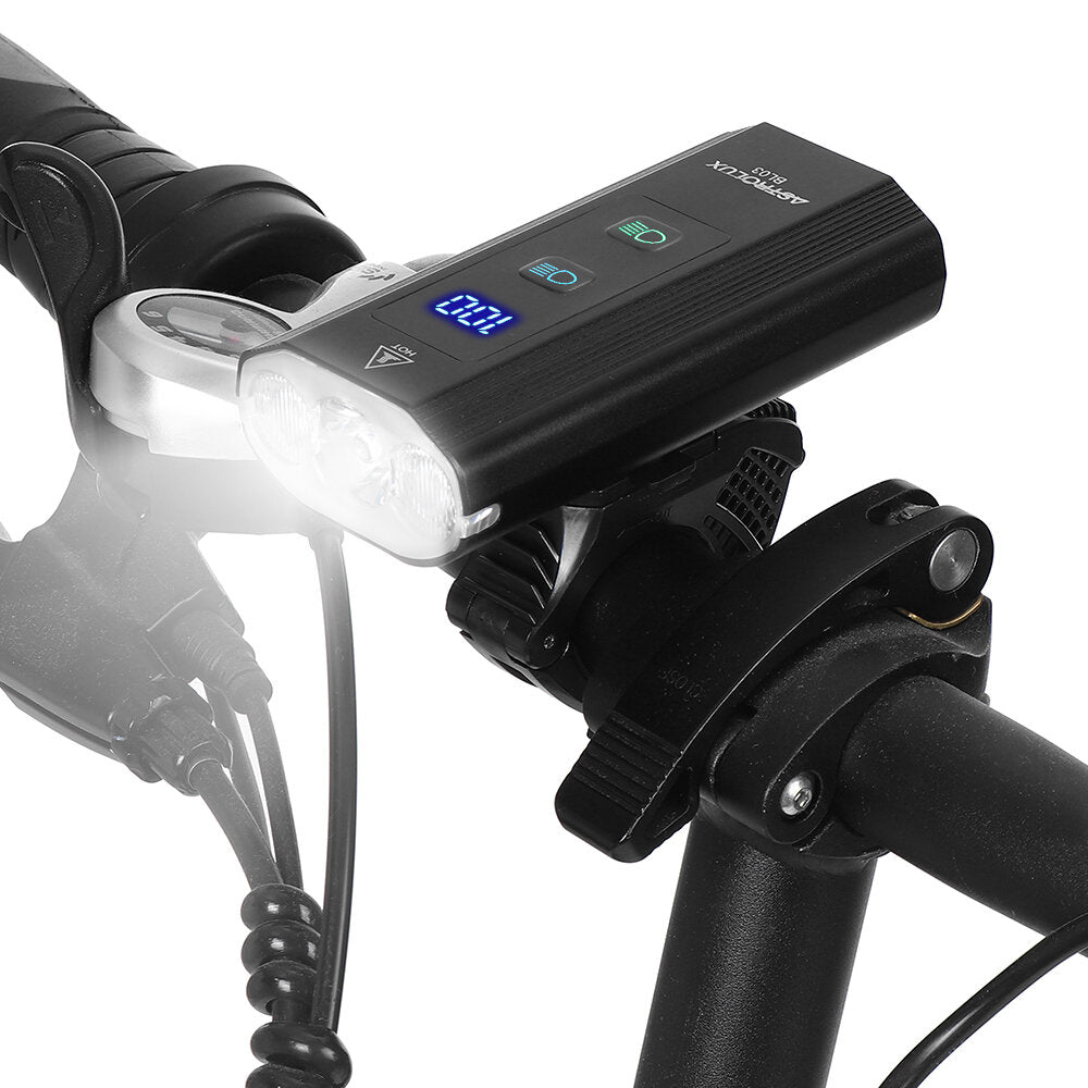 Bicycle Handlebar Flashlight1200LM Bike Headlight Support High Capacity Power Bank Dual Distance Beam Rechargeable LED for Electric Bike Scooter