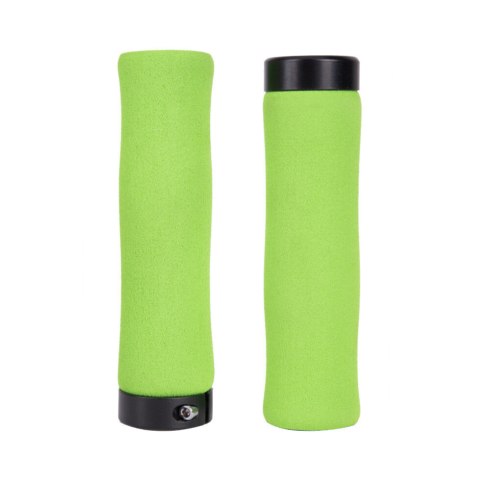 Durable Shockproof Anti-slip Soft Lightweight Single-sided Locking Sponge 1 Pair x Bicycle Grip Mountain Bikes Grip