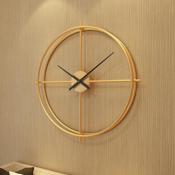 50cm Large Modern Hollow Double Ring Wall Clock Home Bedroom Bar Hotel Decor