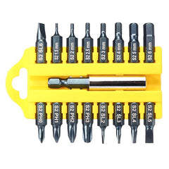 17pcs 1/4 Hex Shank Screwdriver Bits Set Hex Phillips Slotted Screwdriver Bits with Holder