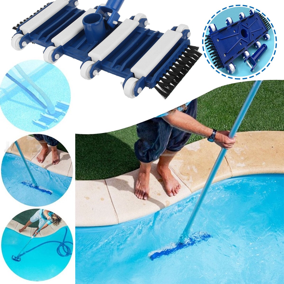 Swimming Pool Cleaner Pool Cleaning Brushes Vacuum Brush Head Fish Pond Vacuum Head