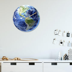 Creative North/South America Luminous Earth Wall Clock Mute Wall Clock Quartz Wall Clock For Home Office Decorations