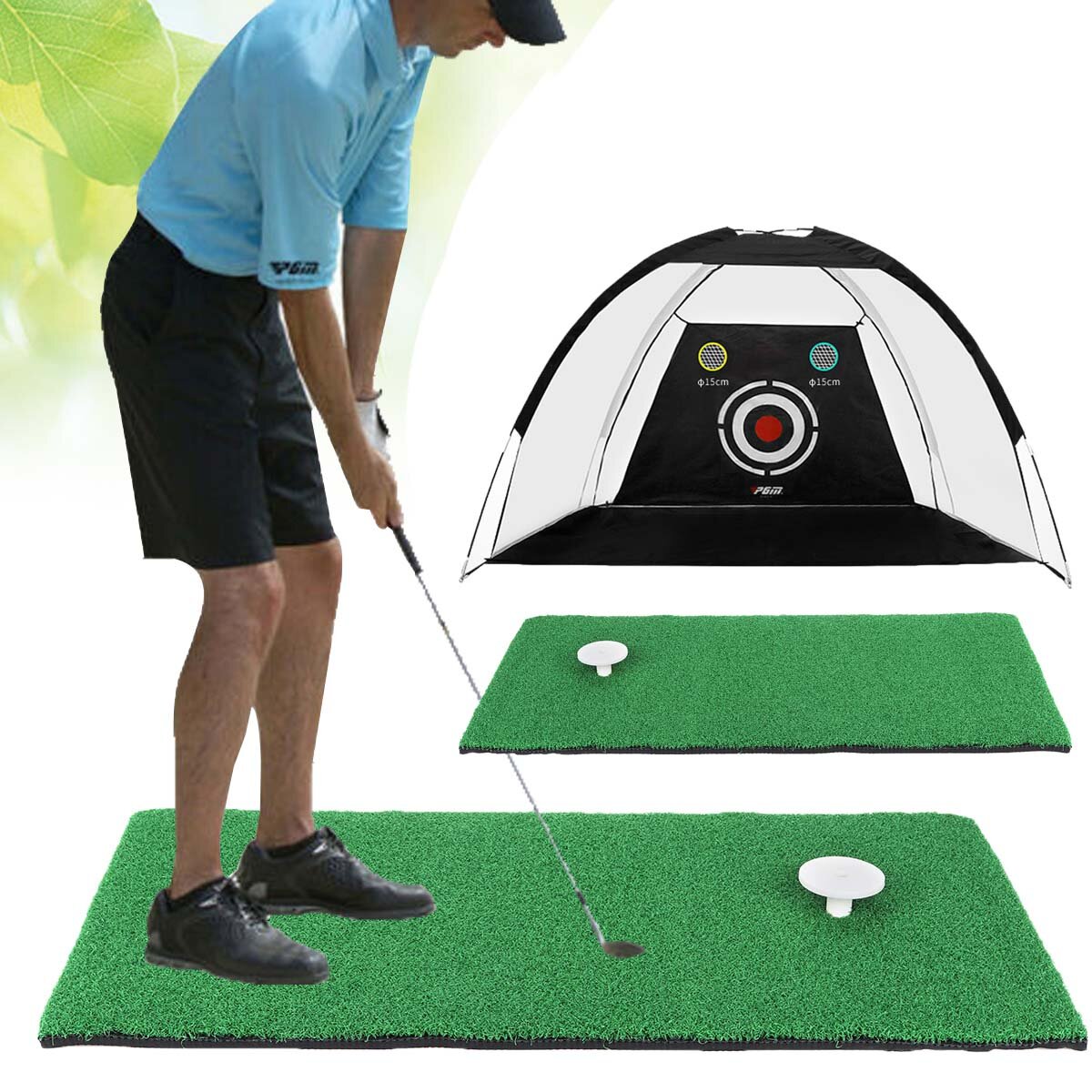 2M/3M Golf Practice Net Training Driving Cage Outdoor Indoor Golf Hitting Net Trainer Aid With Cutting Hole