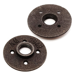 50pcs 3/4 Inch Black Malleable Iron Floor Flange Fitting Pipe NPT Antique Wall Flange Seat