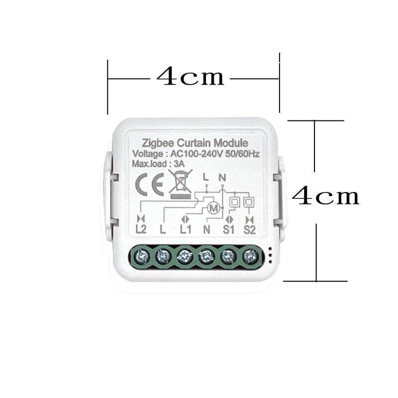 Smart Curtain On-off Module APP Remote Control Timing Switch Compatible with Amazon Alexa /Google Home