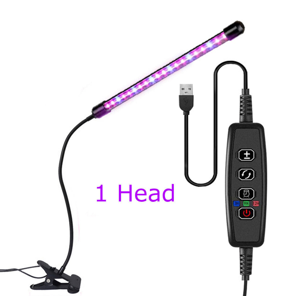 1/2/3/4 Head LED Grow Light Plant Growing Lamp Lights with Clip for Indoor Plants