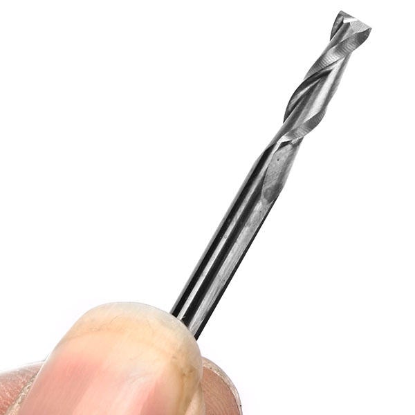 3.175mm 12mm Carbide CNC 2 Flute Spiral Bit End Mill Router Cutting Tool