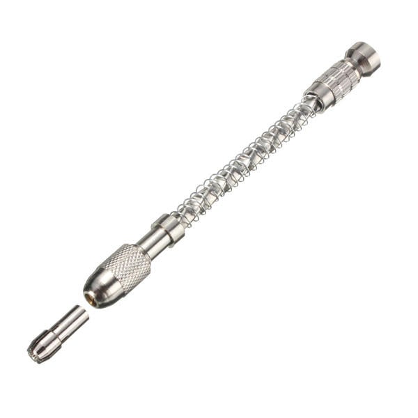 Mini Hand Drill with Chuck and 20pcs 0.3-1.6mm Straight Shank Twist Drill Bits Set