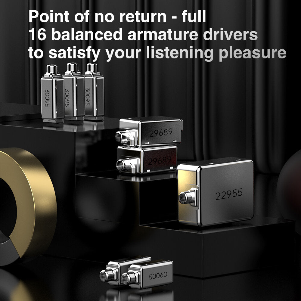 In Ear Earphone Eight-Unit Balanced Armature Pure Moving Iron Hi-Fi Fever Monitor Earphone Wheat Wire Control Changeable Line Headphone With Mic
