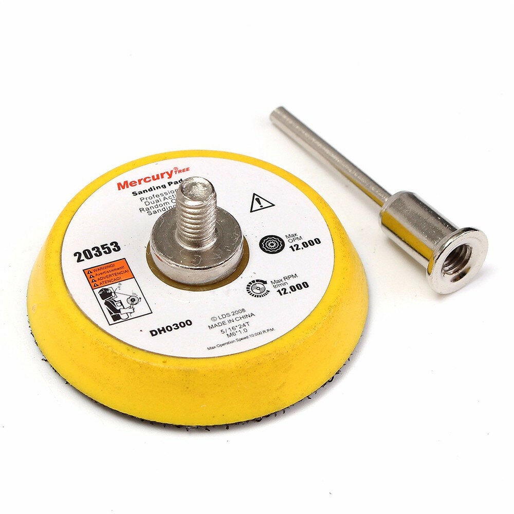 2 Inch 50mm Hook and Loop Sanding Pad 3mm Shank with 60pcs Sandpaper
