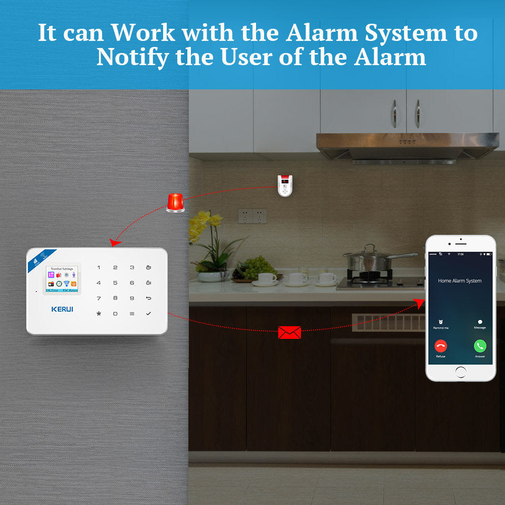 GAS Detector Alarm Wireless Digital LED Display Leak Combustible Gas Detector For Home Alarm System