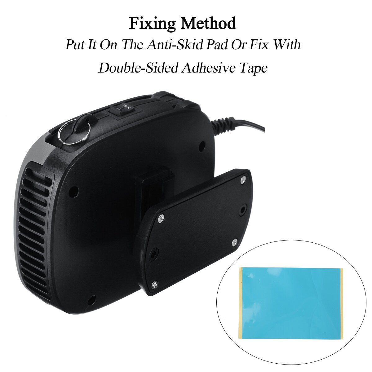 12V Portable Car Electric Heater Heating Fan Defogger Defroster Demister 360Universal Rotating Base
