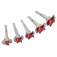 5Pcs Forstner Drill Bit Set 15 20 25 30 35mm Wood Auger Cutter Hexagon Wrench Hole Saw For Power Tools