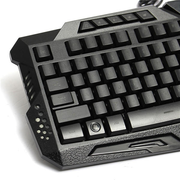 USB 3 Colors LED Backlit Wired Gaming Keyboard
