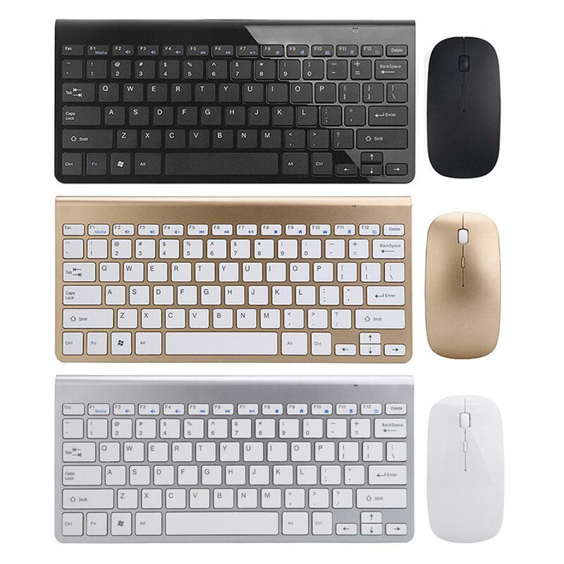 Wireless Keyboard and 1200DPI Wireless Ultra Thin Mouse Combo Set with USB Receiver For PC Computer