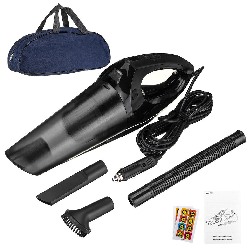 12V Handheld Car Vacuum Cleaner 56W Portable Duster Dirt Suction Wet & Dry Black