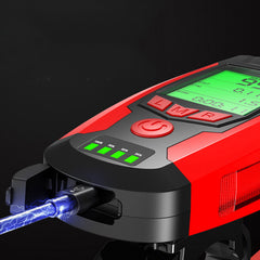 3-in-1 300LM COB Bike Headlight LCD Screen 5-Modes Bicycle Lamp 130dB Bike Horn Outdoor Cycling