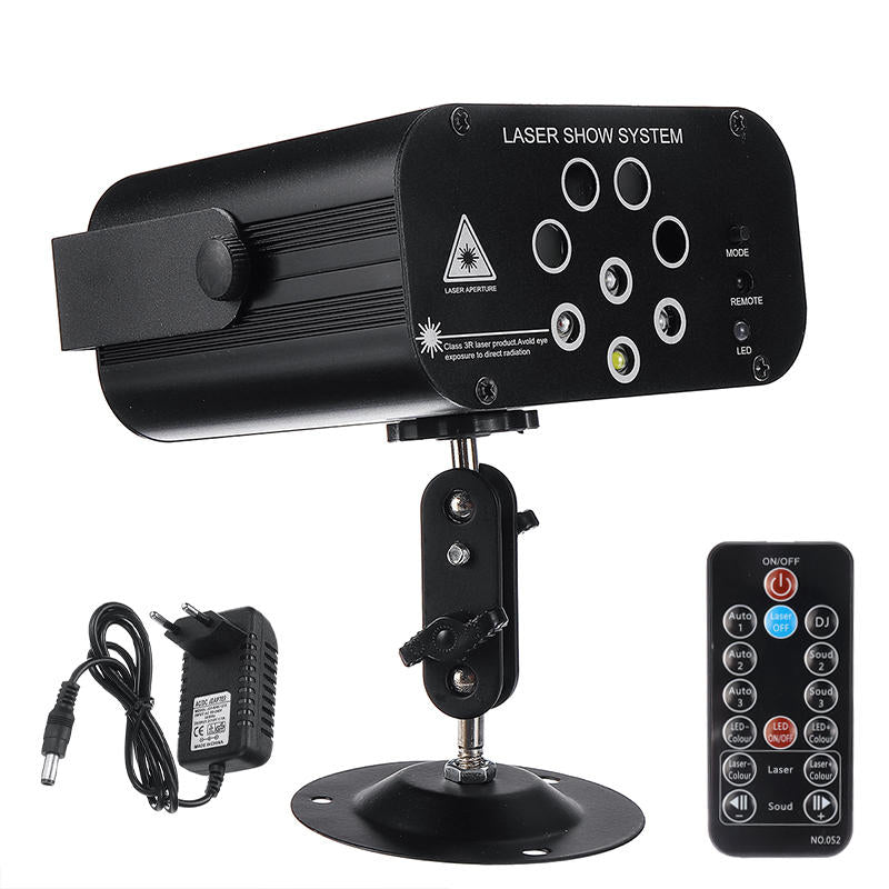 30W RGBW LED 128 Pattern Stage Light Auto/Voice/Remote Control DJ Club KTV Disco AC110-240V