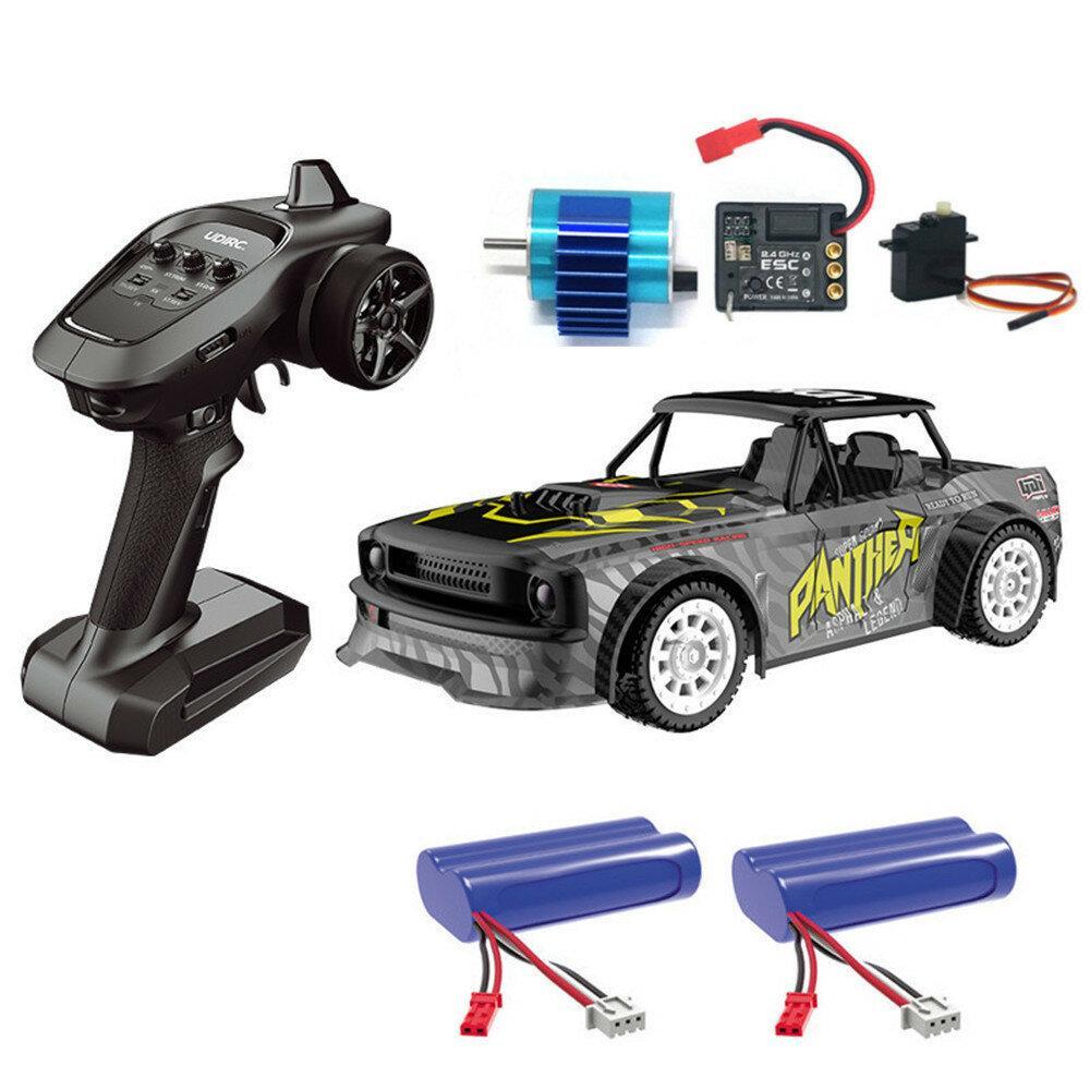 RTR Brushless Several Battery 2.4G 4WD RC Car LED Light Drift Proportional Vehicles Model