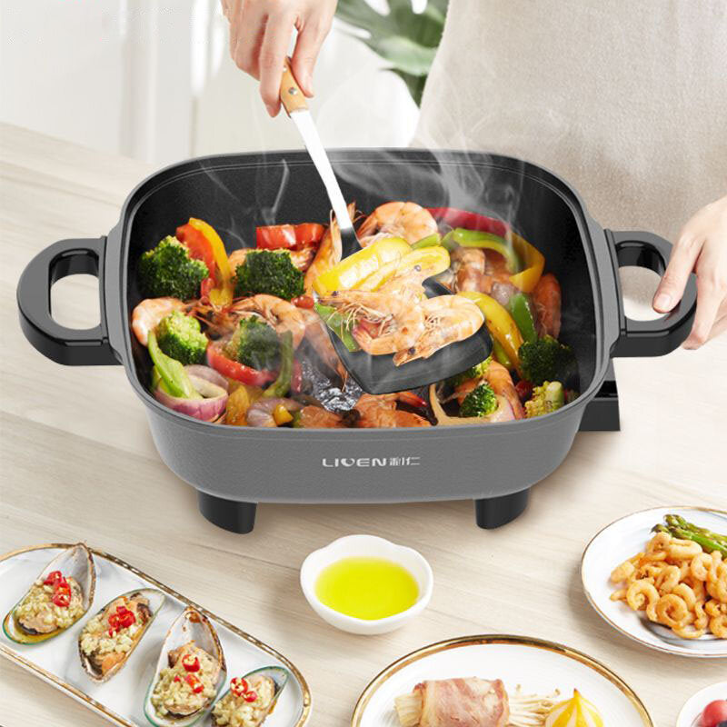 Electric Skillet 5.5L 1800W 5Gear Knob Control Hot Pot Non-Stick Pot from Ecological Chain
