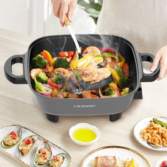 Electric Skillet 5.5L 1800W 5Gear Knob Control Hot Pot Non-Stick Pot from Ecological Chain
