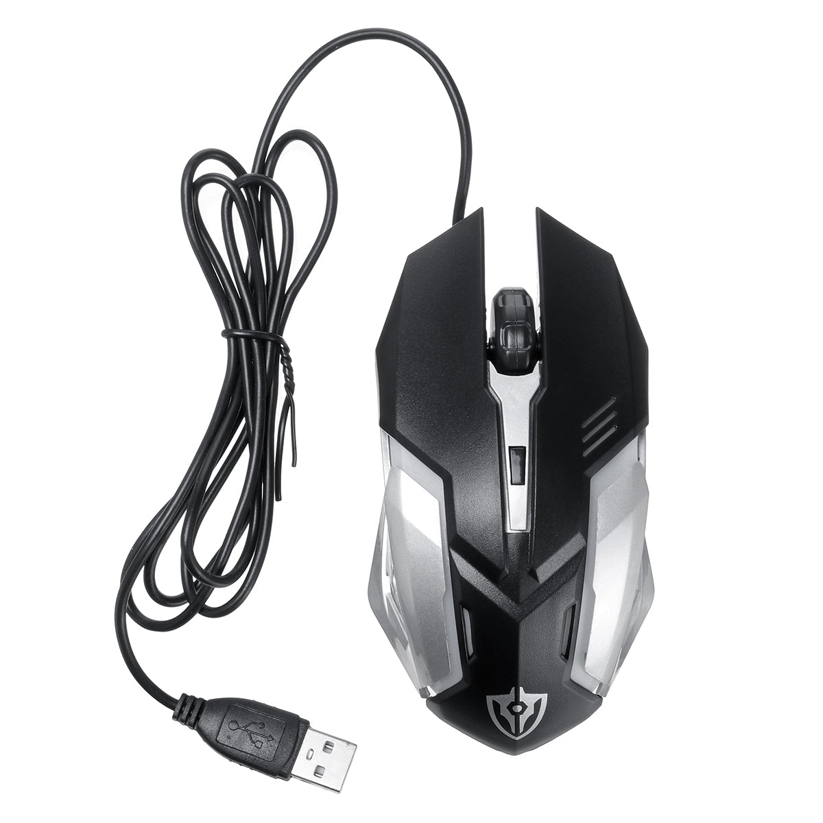 4-in-1 Keyboard Mouse Headset Mouse Pad Set USB Wired 104 Keys Punk Keycaps Keyboard Mouse Over-Ear Headset Mouse Pad Combo Set