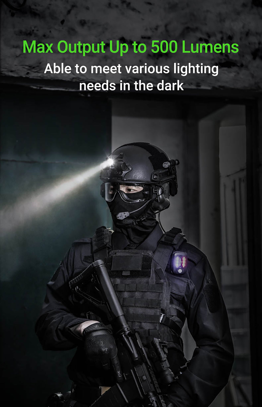 500 Lumen LED Headlamp 4 Modes Outdoor Camping hunt Search Trail running Headlight Led Lamp Type-C Rechargeable