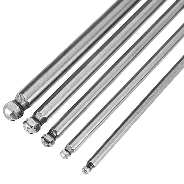5pcs 2.5/3/4/5/6mm 100mm Magnetic Ball Screwdriver Bits 1/4 Inch Hex Shank