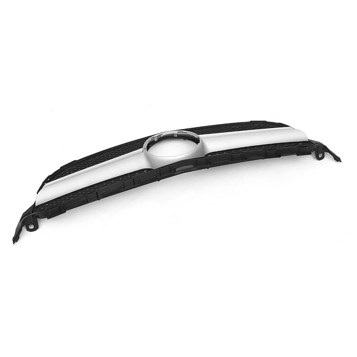 Sliver AMG Style Front Grill Mesh Grille For Mercedes Benz C Class