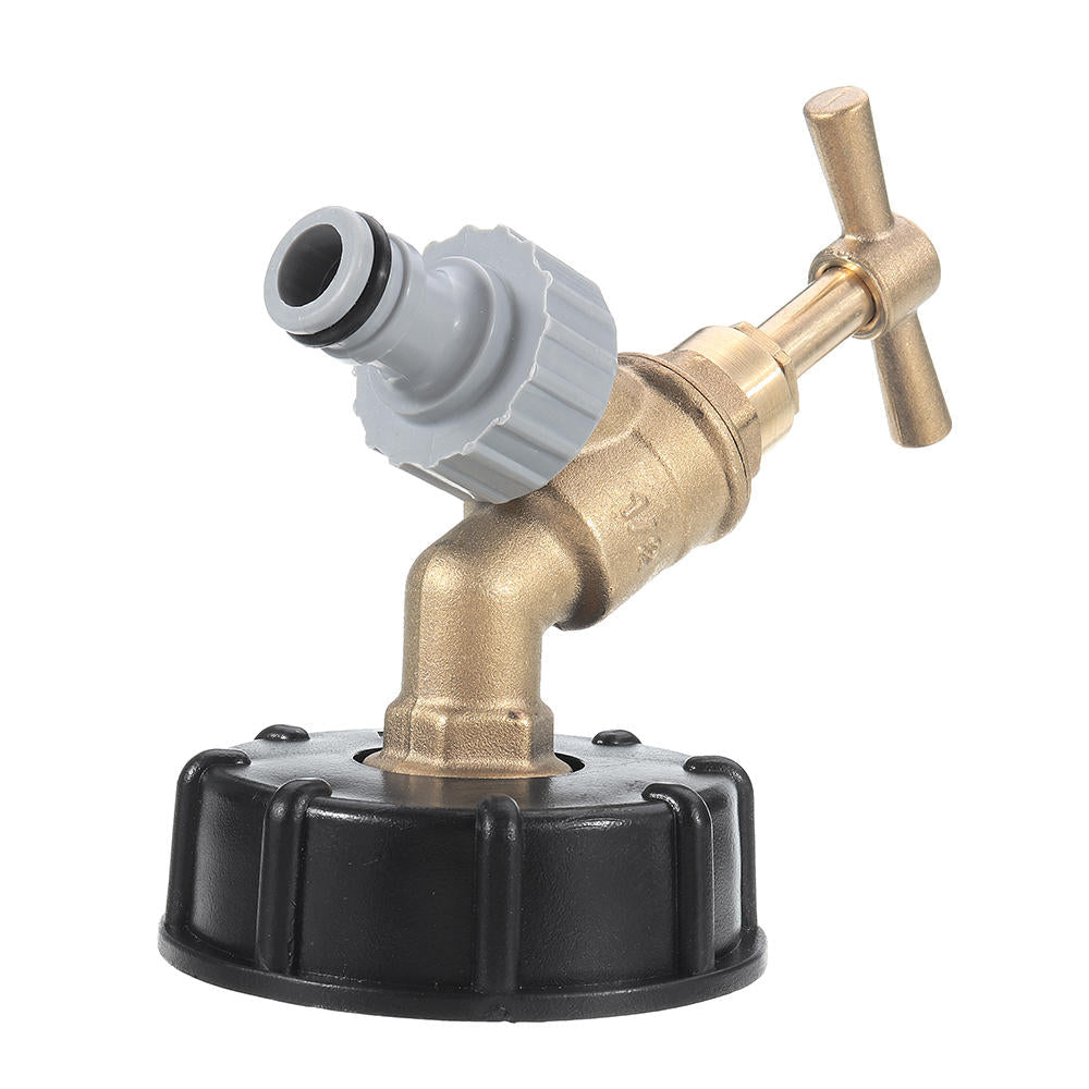 Faucet Tank Drain Coarse Thread Adapter to Brass Garden Tap with 1/2'' Nozzle Hose Tap Connector Replacement Valve Fitting Parts for Home Garden