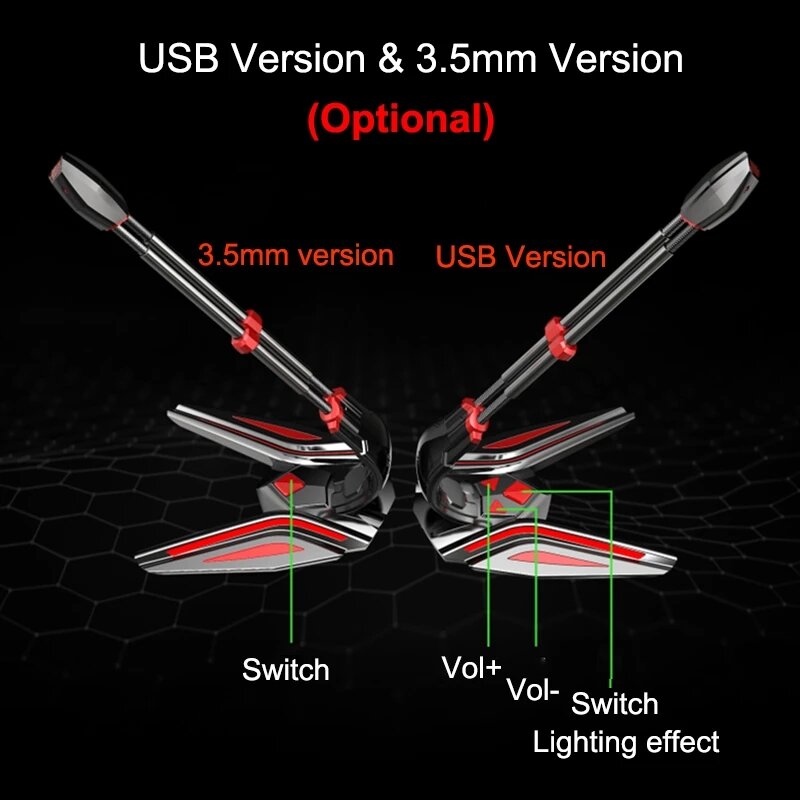 Computer Gaming 360 Sound Collection Microphone USB 3.5mm Studio Speech Omnidirectional Wired for PC Desktop Recording Chatting