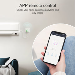 Smart WiFi Plug Mini Electrical Outlet10A Socket With Timing Function Energy Monitor Alexa Voice Control Device Remote Control Works With Google Home
