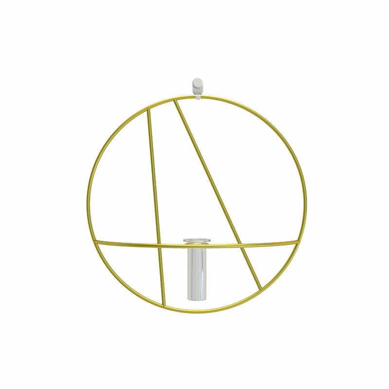 Nordic Style 3D Geometric Candlestick Metal Wall Candle Holder Home Crafts