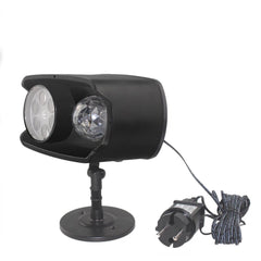LED Projector Lamp Snowman Projector Double Head Water Wave Stage Light Remote Control Waterproof Garden Lawn Lamp