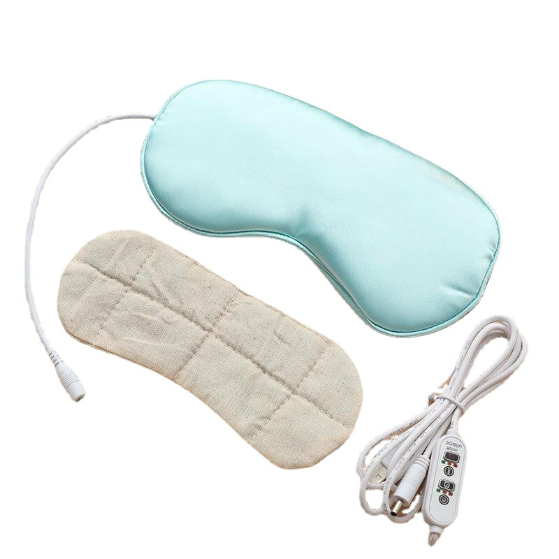 Electrical USB Sleep Mask Temperature Control Heat Steam Eye Patch Night Sleeping