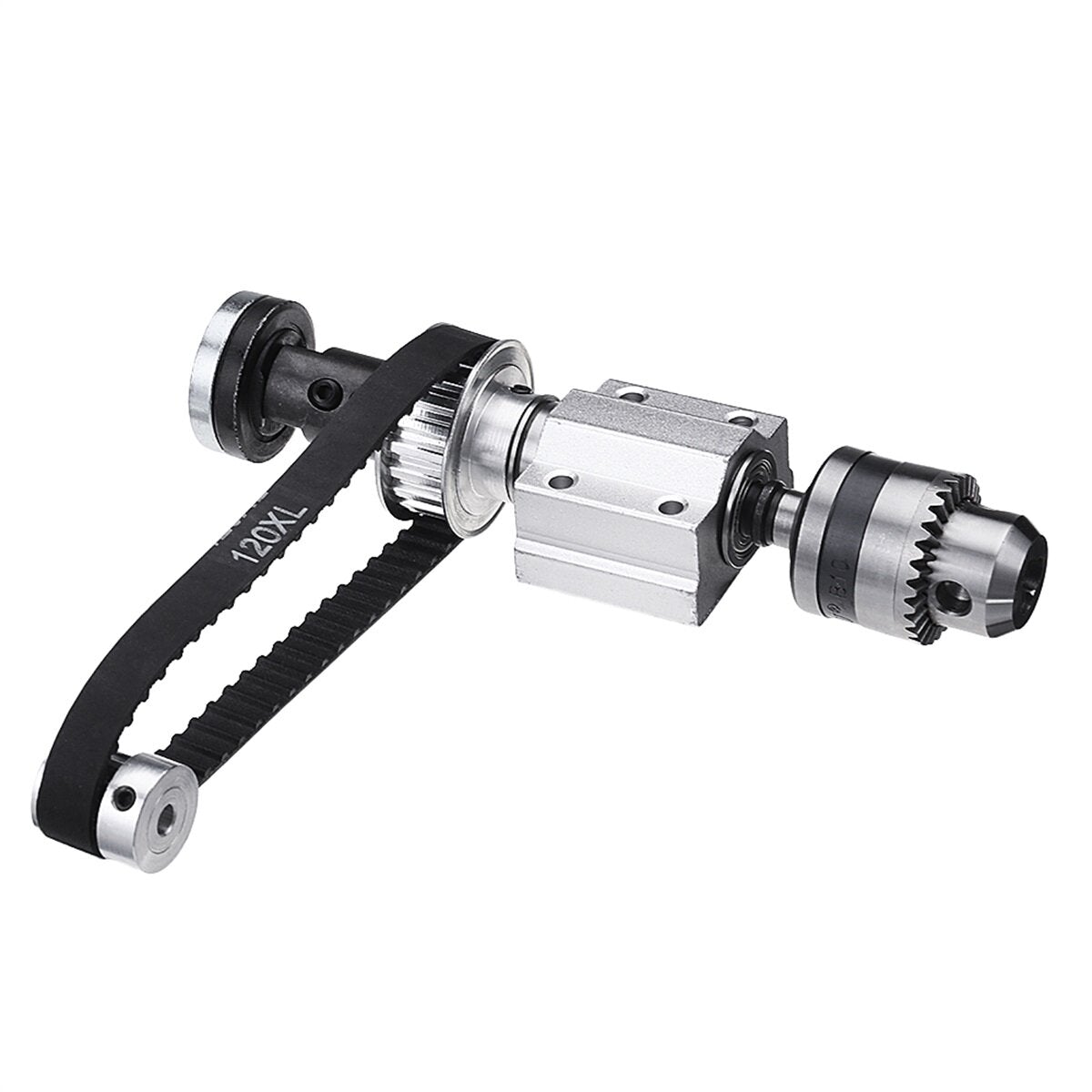 No Power Spindle Assembly Small Lathe Accessories Trimming Belt Drill Chuck Set with Synchronous Belt