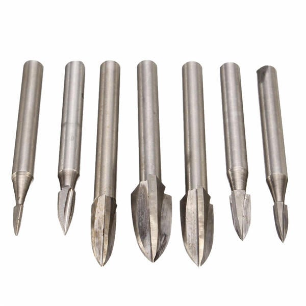 6mm Shank Three Blade White Steel Manual Wood Working Grinding Carving Tool